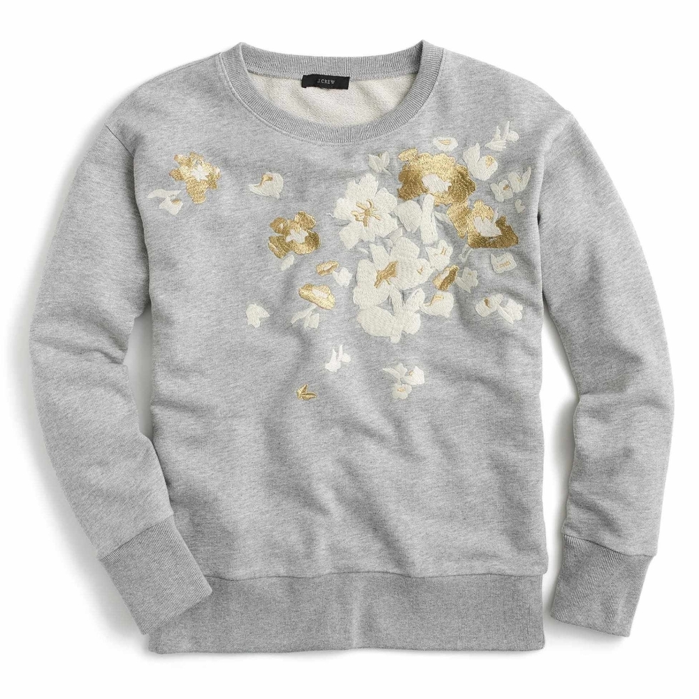 J Crew Embroidered Sweatshirt